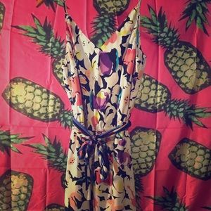 Charming Charlie’s Sz L Midi Dress Flowers